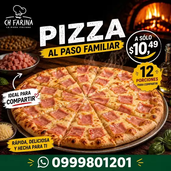 Catálogo Ch Farina | Pizza al paso familiar | 2026-04-09T00:00:00.000Z - 2026-04-30T00:00:00.000Z
