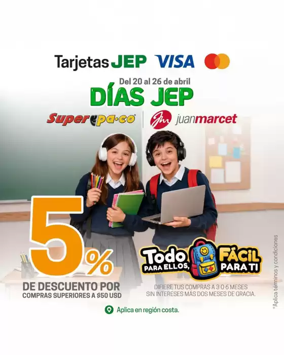Catálogo Juan Marcet en Isidro Ayora | 50% de descuento por compras superiores a $50usd  | 2026-04-21T00:00:00.000Z - 2026-04-26T00:00:00.000Z