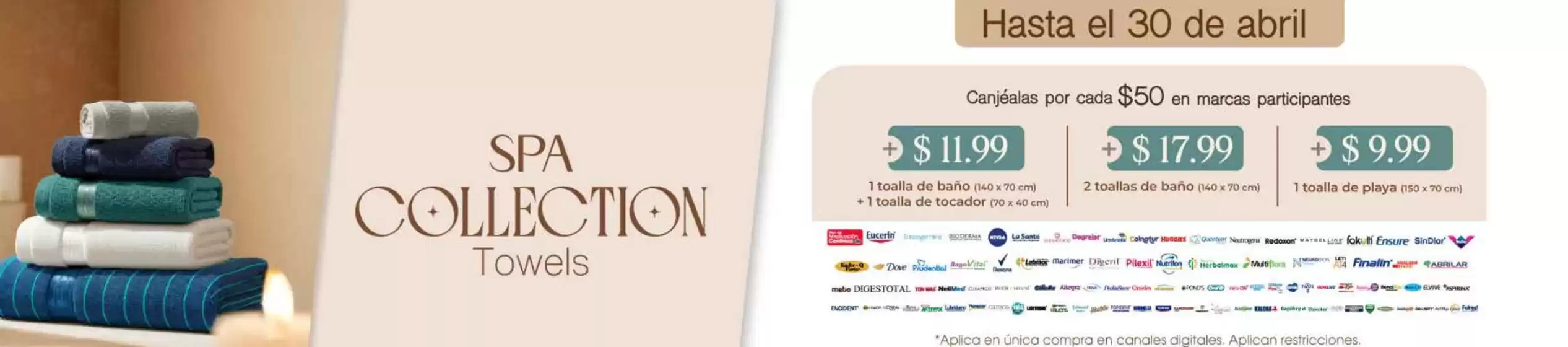 Catálogo Fybeca | Spa Collection Towels  | 2026-04-27T00:00:00.000Z - 2026-04-30T00:00:00.000Z