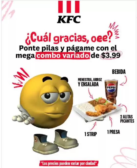 Catálogo KFC en Macas | Combo variado de $3.99 | 2026-04-27T00:00:00.000Z - 2026-05-23T00:00:00.000Z