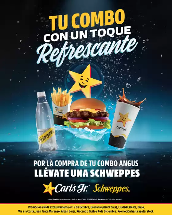 Catálogo Carl's Jr. en Macas | Tu combo con un toque refrescante | 2026-04-27T00:00:00.000Z - 2026-05-31T00:00:00.000Z