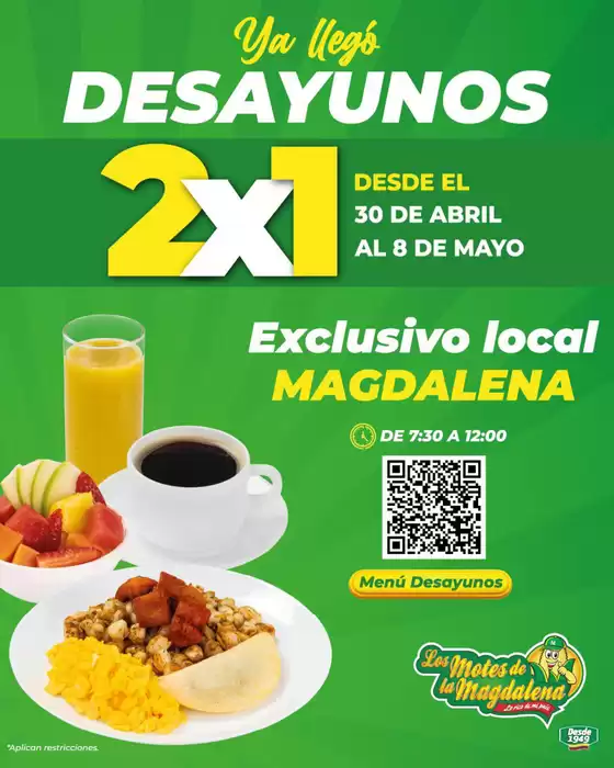 Catálogo Los Motes de la Magdalena | Ya llego desayunos  | 2026-05-05T00:00:00.000Z - 2026-05-08T00:00:00.000Z