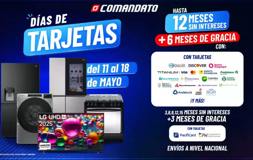 Catálogo Comandato | Dias de tarjetas | 2026-05-13T00:00:00.000Z - 2026-05-18T00:00:00.000Z
