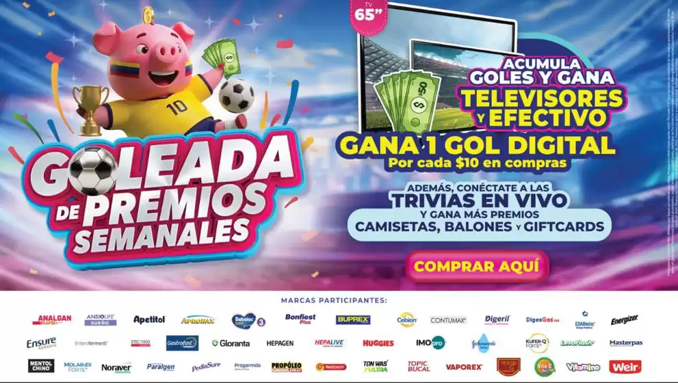 Catálogo Farmacias Cruz Azul | Goleada de premios semanales  | 2026-05-13T00:00:00.000Z - 2026-06-30T00:00:00.000Z
