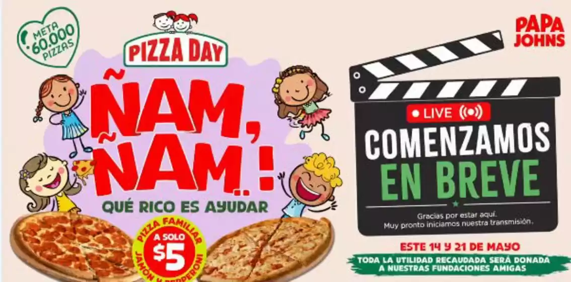 Catálogo Papa John's | Nam Nam! | 2026-05-18T00:00:00.000Z - 2026-05-21T00:00:00.000Z