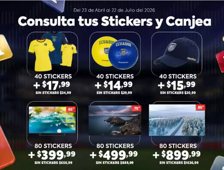 Catálogo Megamaxi | Consulta tus stickers y canjea | 2026-06-01T00:00:00.000Z - 2026-07-22T00:00:00.000Z