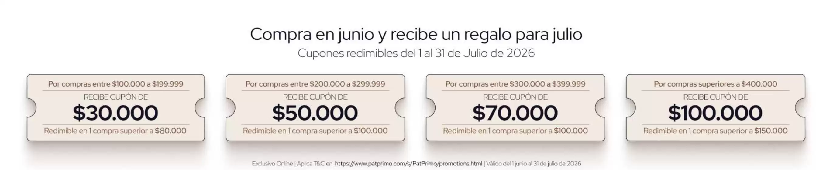 Catálogo Pat Primo en Macará | Compra en junio y recibe un regalo para julio | 2026-06-02T00:00:00.000Z - 2026-07-31T00:00:00.000Z