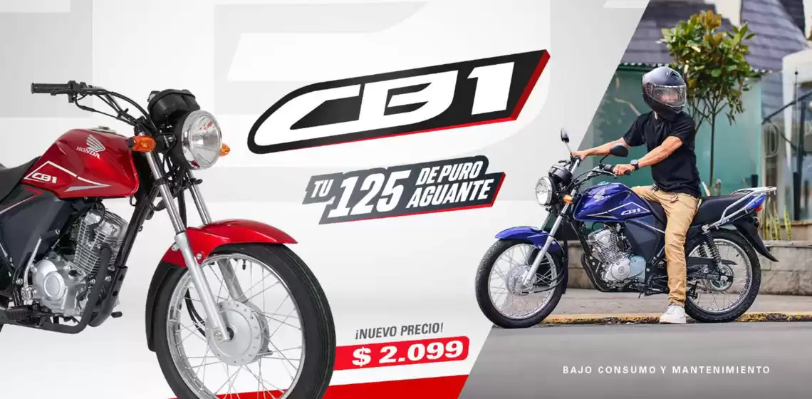 Catálogo Honda Motos en Babahoyo | CB1  | 2026-06-04T00:00:00.000Z - 2026-06-30T00:00:00.000Z