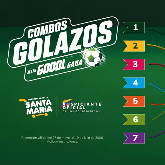 Catálogo Santa Maria | Combos golazos mete gol gana | 2026-06-08T00:00:00.000Z - 2026-07-19T00:00:00.000Z