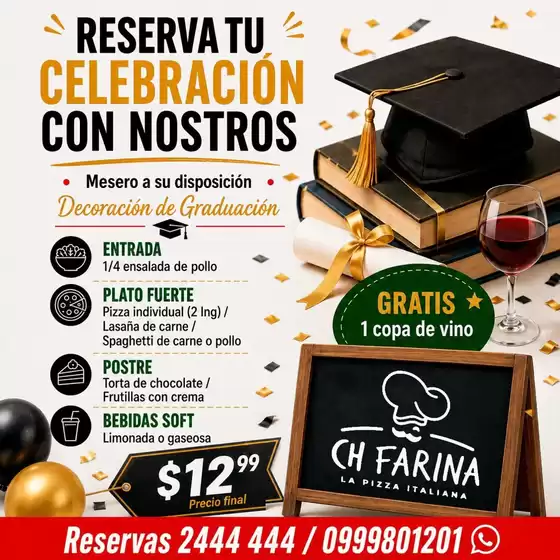 Catálogo Ch Farina | Reserva tu celebracion con nostros | 2026-06-09T00:00:00.000Z - 2026-06-30T00:00:00.000Z