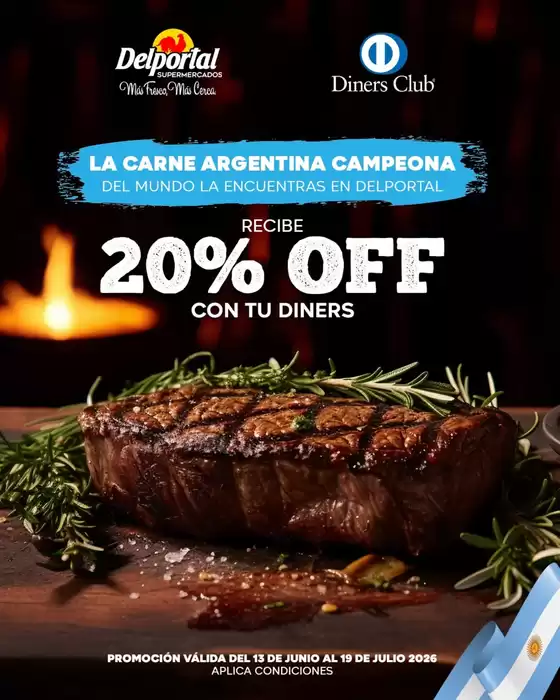 Catálogo Supermercados Delportal en Ibarra | Recibe 20%off con tu diners | 2026-06-15T00:00:00.000Z - 2026-07-19T00:00:00.000Z