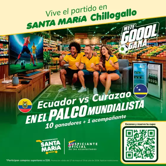 Catálogo Santa Maria en Pelileo | Vive el partido en santa maria chillogallo | 2026-06-17T00:00:00.000Z - 2026-07-19T00:00:00.000Z