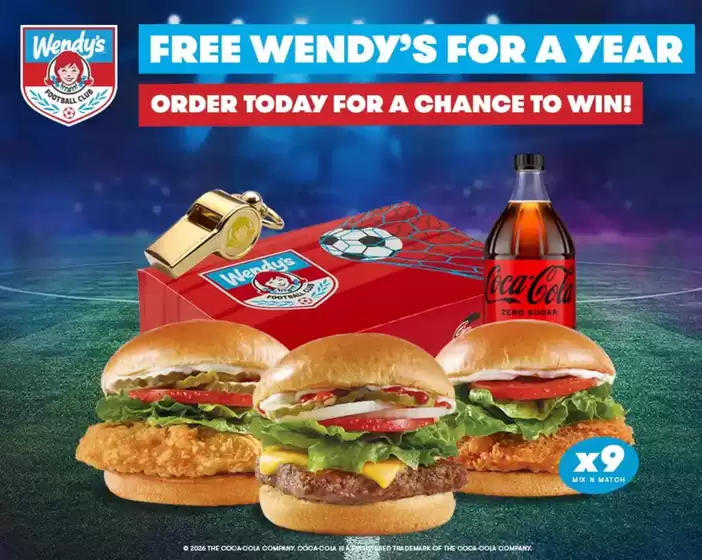 Catálogo Wendys | Order today for a chance to win! | 2026-06-17T00:00:00.000Z - 2026-07-19T00:00:00.000Z