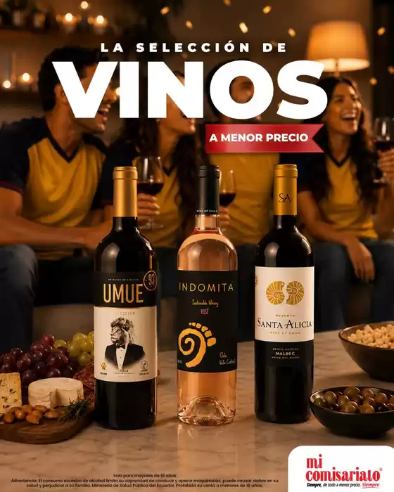 Catálogo Mi Comisariato en Montecristi | La seleccion de vinos a menor precio | 2026-06-24T00:00:00.000Z - 2026-07-31T00:00:00.000Z