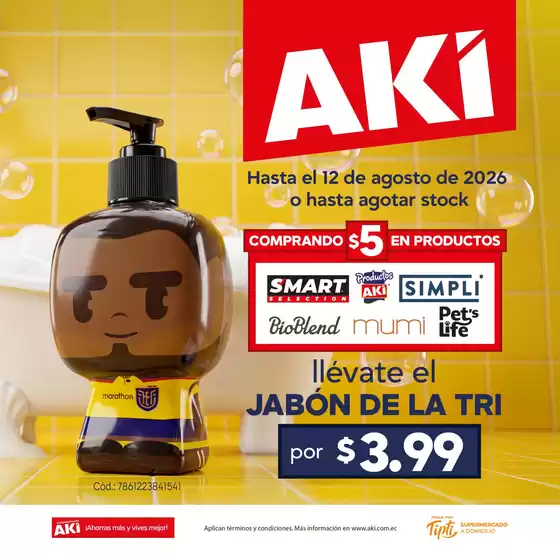 Catálogo Akí en Ventanas | Jabon de la tri | 2026-06-24T00:00:00.000Z - 2026-08-12T00:00:00.000Z