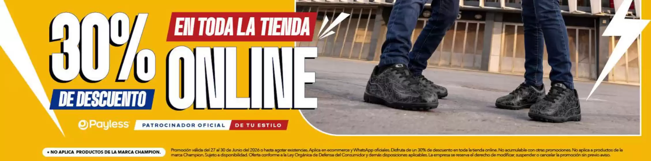 Catálogo Payless | En toda la tienda online 30% de descuento | 2026-06-30T00:00:00.000Z - 2026-06-30T00:00:00.000Z