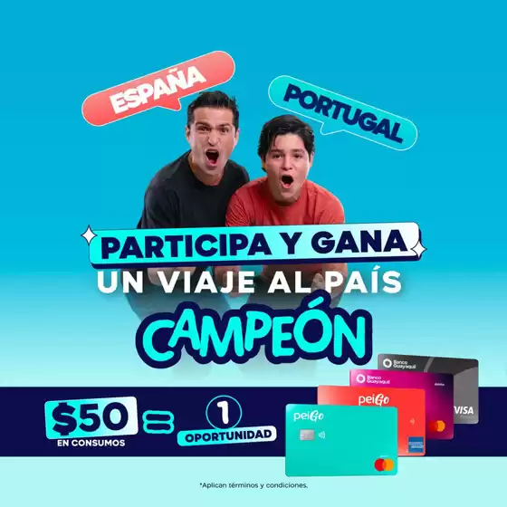 Catálogo Banco Guayaquil en Sangolquí | Participa y gana un viaje al pais campeon | 2026-07-03T00:00:00.000Z - 2026-07-31T00:00:00.000Z