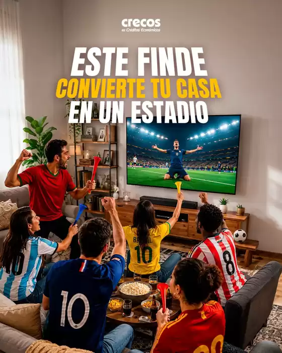Catálogo Crecos | Este finde convierte tu casa en un estadio | 2026-07-06T00:00:00.000Z - 2026-07-31T00:00:00.000Z
