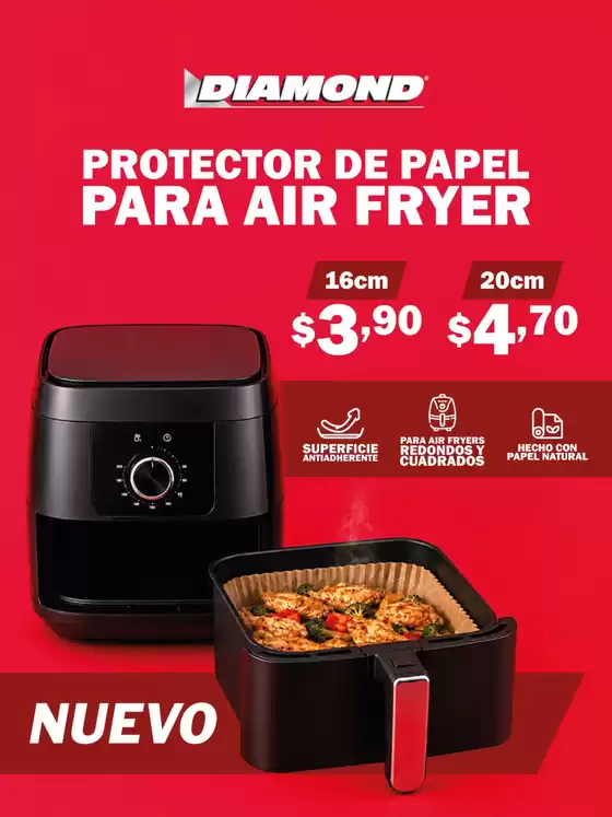 Catálogo Mi Comisariato en Pujilí | Protecor de papel para airfryer  | 2026-07-13T00:00:00.000Z - 2026-07-31T00:00:00.000Z