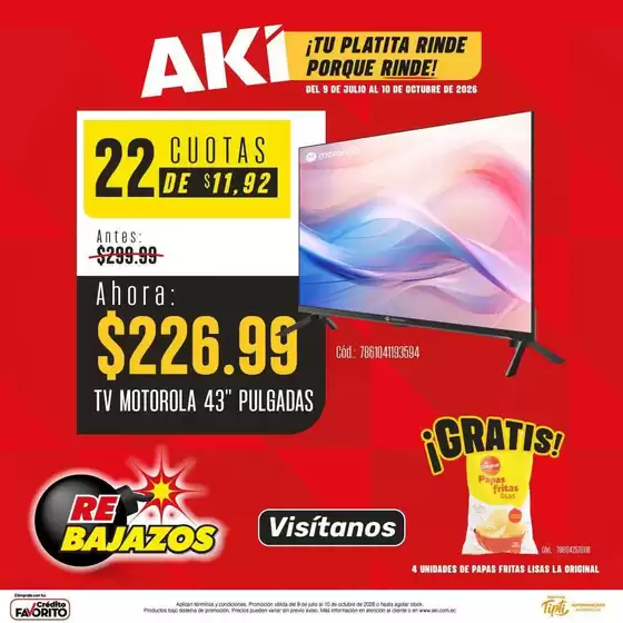 Catálogo Akí en Manta | Catálogo Akí | 2026-07-09T00:00:00.000Z - 2026-10-10T00:00:00.000Z