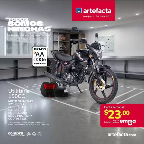 Catálogo Artefacta en Las Lajas | Ofertas exclusivas para nuestros clientes | 2026-07-15T00:00:00.000Z - 2026-07-29T00:00:00.000Z