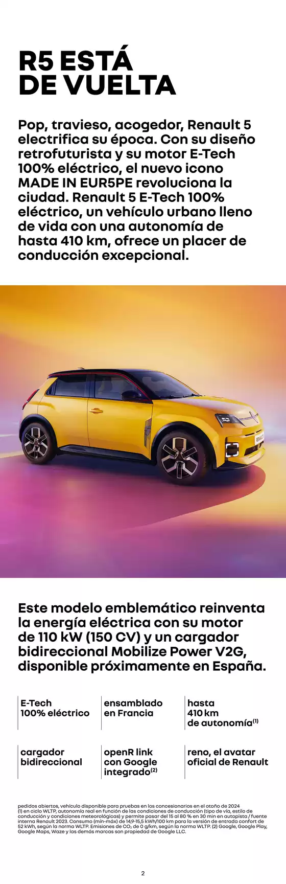 Renault 5 E-Tech 100% Eléctrico