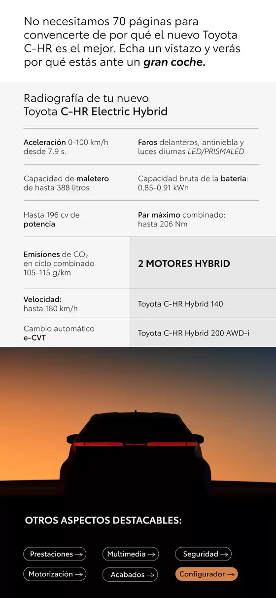 Catálogo Toyota C-HR Hybrid