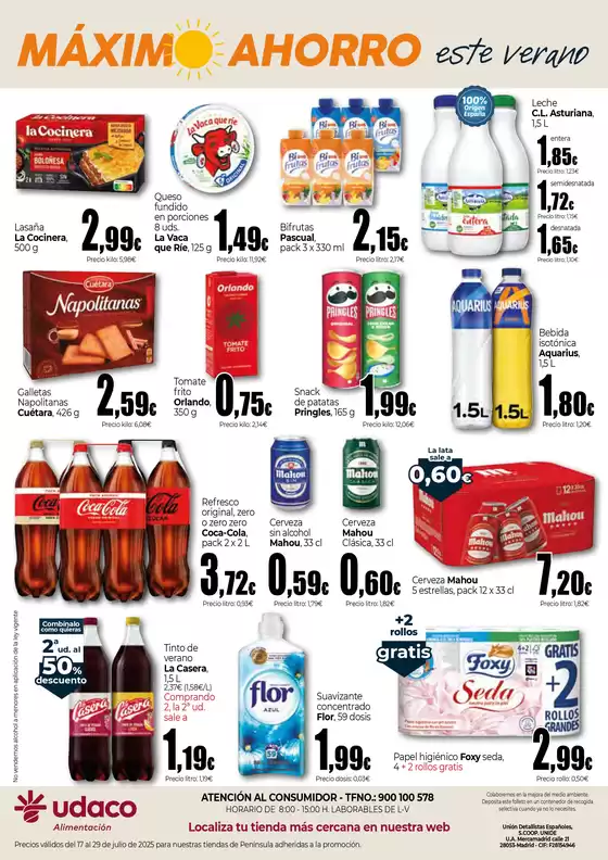 Máximo Ahorro este verano en UDACO