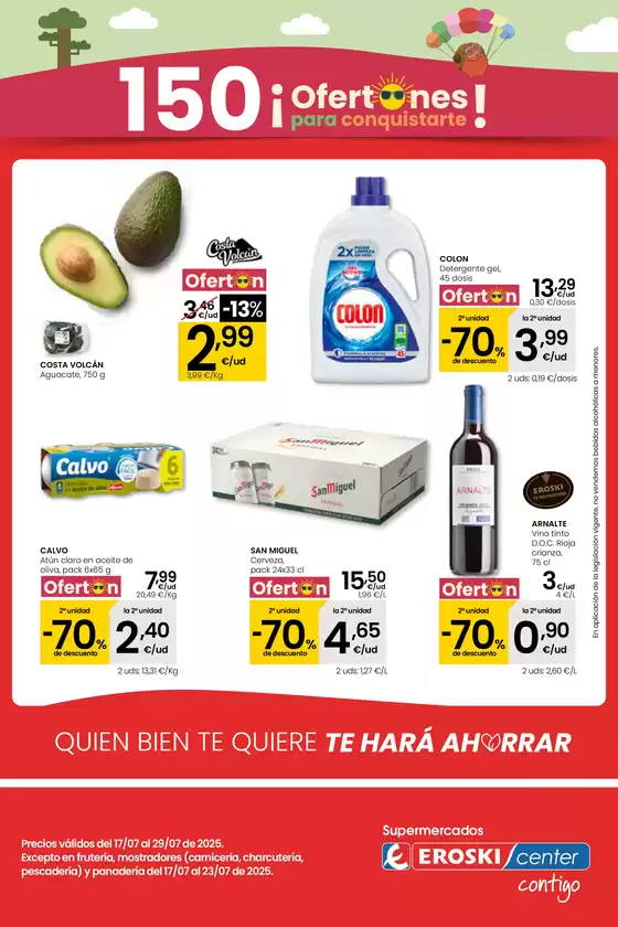 Catálogo Eroski en Gimileo | ¡OFERTONES para conquistarte! EROSKI CENTER | 2025-07-17T00:00:00.000Z - 2025-07-29T00:00:00.000Z