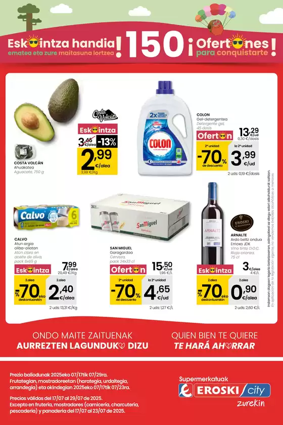 Catálogo Eroski en Lazkao | ESKAINTZA handia! EROSKI SUPERMERCADOS EROSKI | 2025-07-17T00:00:00.000Z - 2025-07-29T00:00:00.000Z
