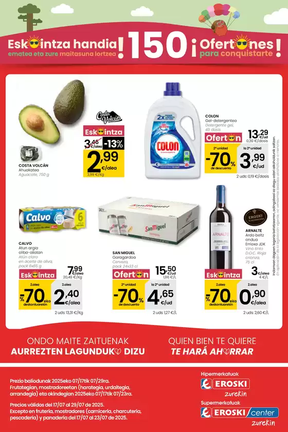 Catálogo Eroski en Lazkao | ESKAINTZA handia! EROSKI | 2025-07-17T00:00:00.000Z - 2025-07-29T00:00:00.000Z