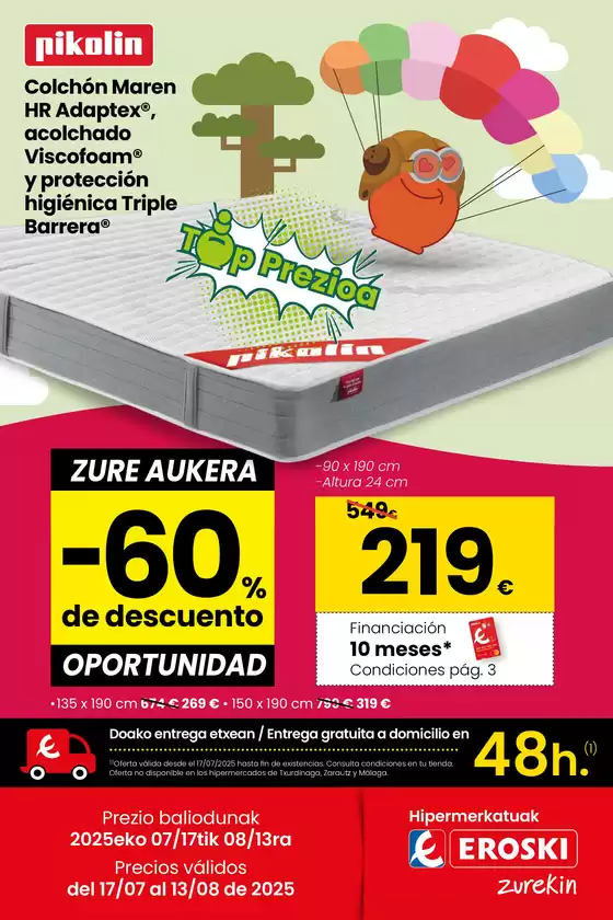 Catálogo Eroski en Lazkao | Top Prezioa | 2025-07-17T00:00:00.000Z - 2025-08-13T00:00:00.000Z