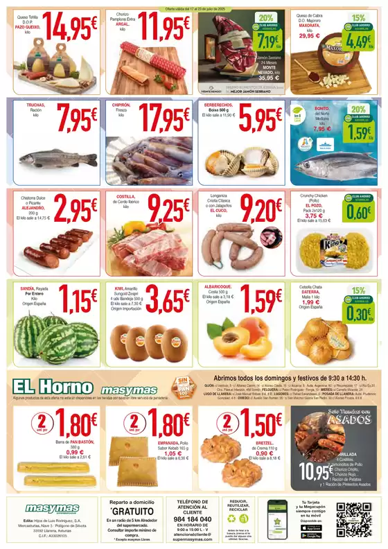 Oferta válida del 17 al 23 de julio de 2025
