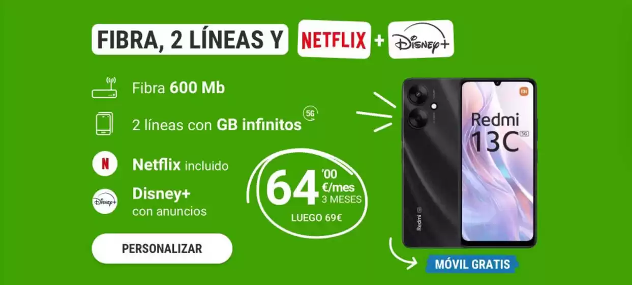Fibra + Móvil + Netflix