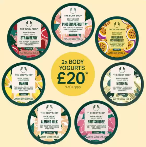 Catálogo The Body Shop en Andorra la Vella | 2 x Body Yogurts for £20 | 2025-07-16T00:00:00.000Z - 2025-07-31T00:00:00.000Z