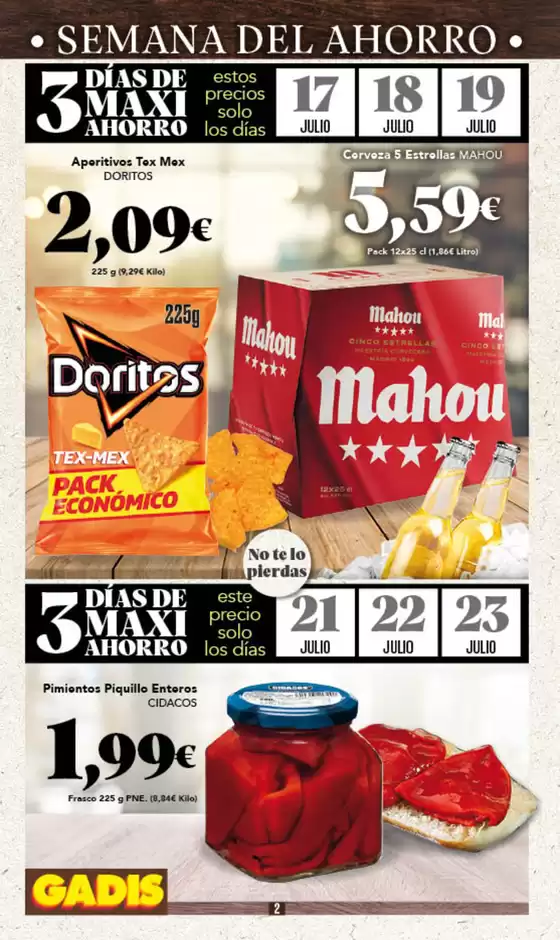 Precios válidos del 17 al 23 de julio de 2025