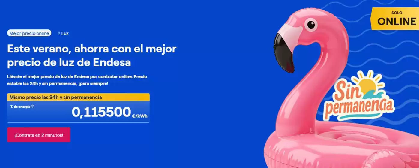 Este verano, ahorra con el mejor precio de luz de Endesa