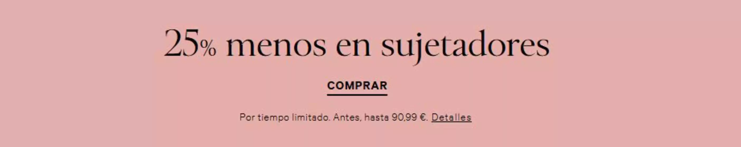 25% menos en sujetadores