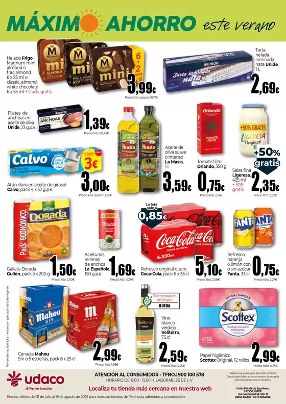Máximo Ahorro este verano en UDACO