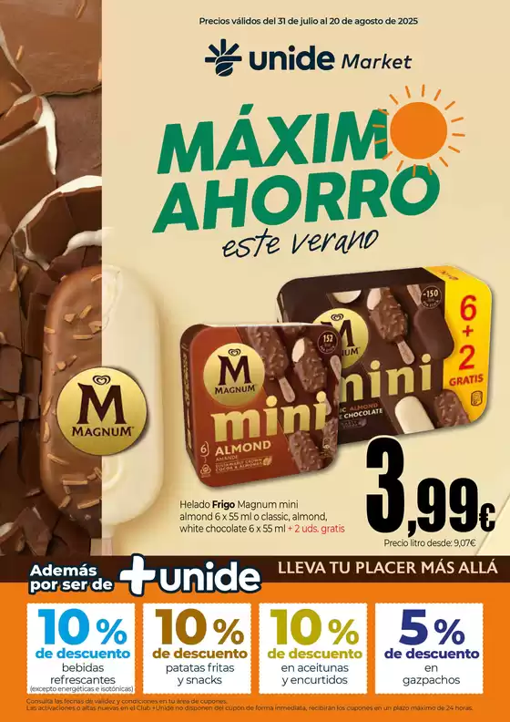 Máximo Ahorro este verano en UNIDE Market Península