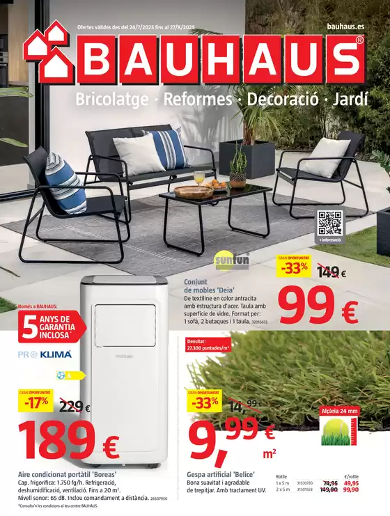 Catálogo BAUHAUS en Derio | Bricolatge, reformes, decoració i jardí | 2025-07-24T00:00:00.000Z - 2025-08-27T00:00:00.000Z