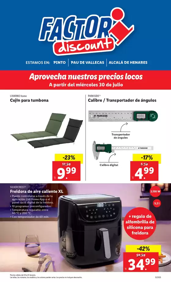 Factori discount - Ofertas válidas del 30/07 al 04/08