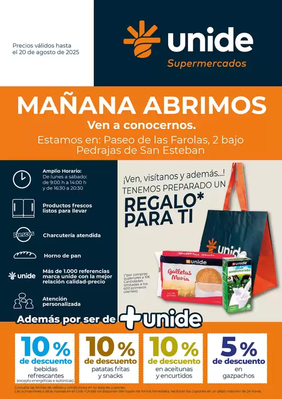Catálogo Unide Supermercados en Las Rozas | Mañana abrimos. Ven a conocernos. | 2025-08-01T00:00:00.000Z - 2025-08-20T00:00:00.000Z