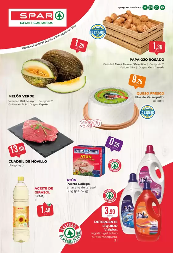 Oferta válida del 25 de julio al 7 de agosto