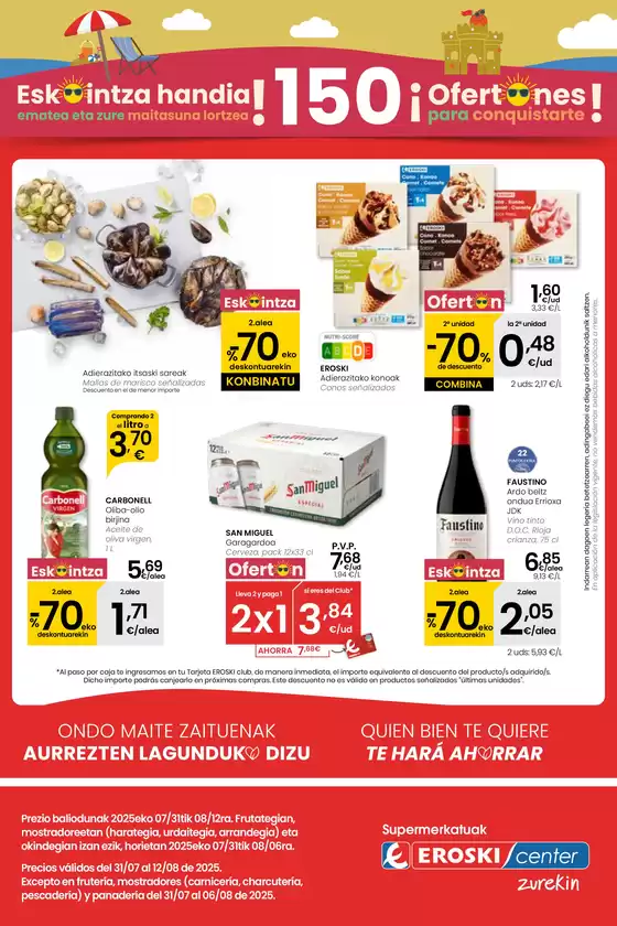 Catálogo Eroski en Gernika-Lumo | ESKAINTZA handia! EROSKI CENTER | 2025-07-31T00:00:00.000Z - 2025-08-13T00:00:00.000Z