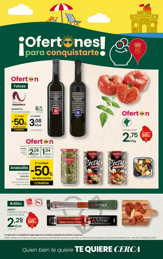 Catálogo Eroski en Ribaforada | ¡Ofertones para conquistarte! | 2025-07-31T00:00:00.000Z - 2025-08-13T00:00:00.000Z