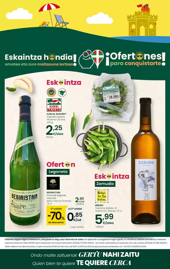 Catálogo Eroski en Gernika-Lumo | ¡Ofertones para conquistarte! | 2025-07-31T00:00:00.000Z - 2025-08-13T00:00:00.000Z