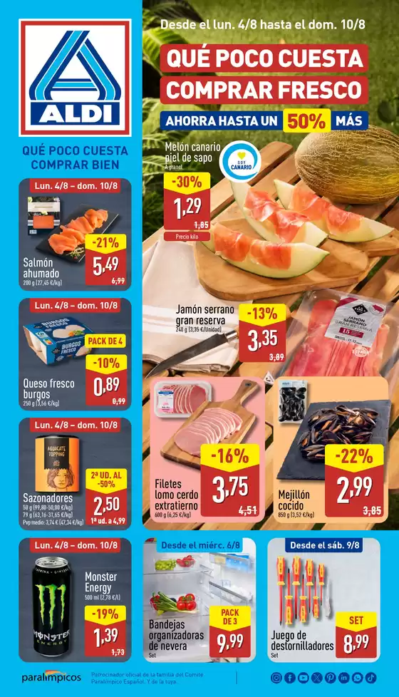 Catálogo ALDI en Las Palmas de Gran Canaria | ¡Qué poco cuesta comprar bien! | 2025-08-04T00:00:00.000Z - 2025-08-10T00:00:00.000Z
