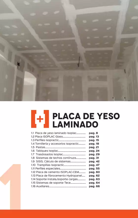 PLACA DE YESO LAMINADO – TARIFA ISOLANA