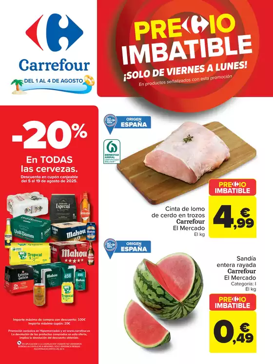 Catálogo Carrefour | PRECIO IMBATIBLE | 2025-08-01T00:00:00.000Z - 2025-08-04T00:00:00.000Z